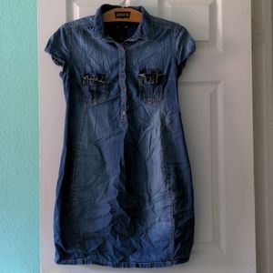 Denim mini dress